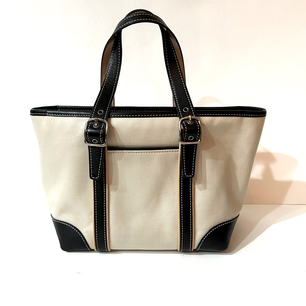 Coach Canvas & Leather Small Tote Excellent Condition